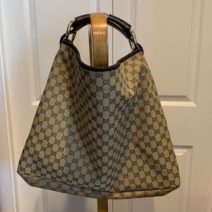 ✨AUTHENTIC & ORIGINAL GG CANVAS HORSEBIT HOBO LARGE✨